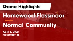 Homewood-Flossmoor  vs Normal Community  Game Highlights - April 6, 2022