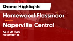 Homewood-Flossmoor  vs Naperville Central  Game Highlights - April 28, 2023