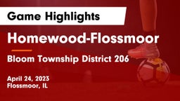 Homewood-Flossmoor  vs Bloom Township  District 206 Game Highlights - April 24, 2023