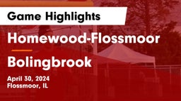 Homewood-Flossmoor  vs Bolingbrook  Game Highlights - April 30, 2024