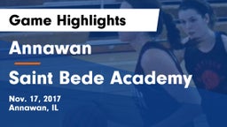 Annawan  vs Saint Bede Academy Game Highlights - Nov. 17, 2017