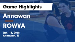 Annawan  vs ROWVA Game Highlights - Jan. 11, 2018