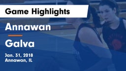 Annawan  vs Galva Game Highlights - Jan. 31, 2018