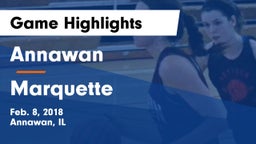 Annawan  vs Marquette Game Highlights - Feb. 8, 2018