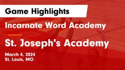 Incarnate Word Academy vs St. Joseph's Academy Game Highlights - March 4, 2024