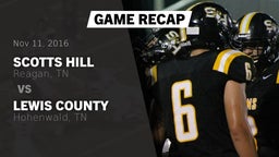 Recap: Scotts Hill  vs. Lewis County  2016