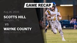 Recap: Scotts Hill  vs. Wayne County  2016
