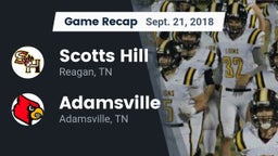 Recap: Scotts Hill  vs. Adamsville  2018