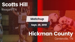 Matchup: Scotts Hill High vs. Hickman County  2018