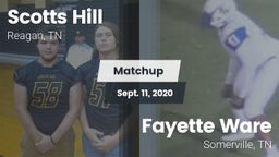 Matchup: Scotts Hill High vs. Fayette Ware  2020