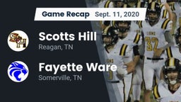 Recap: Scotts Hill  vs. Fayette Ware  2020