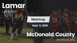 Matchup: Lamar  vs. McDonald County  2020