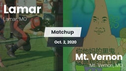 Matchup: Lamar  vs. Mt. Vernon  2020
