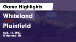 Whiteland  vs Plainfield  Game Highlights - Aug. 18, 2022