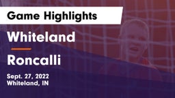 Whiteland  vs Roncalli  Game Highlights - Sept. 27, 2022