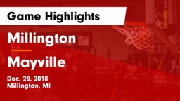 Millington  vs Mayville  Game Highlights - Dec. 28, 2018