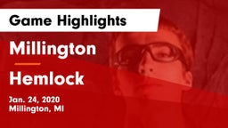 Millington  vs Hemlock  Game Highlights - Jan. 24, 2020