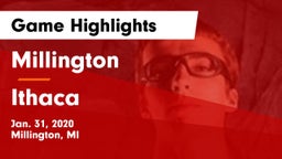Millington  vs Ithaca  Game Highlights - Jan. 31, 2020