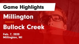 Millington  vs Bullock Creek  Game Highlights - Feb. 7, 2020