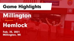 Millington  vs Hemlock  Game Highlights - Feb. 25, 2021