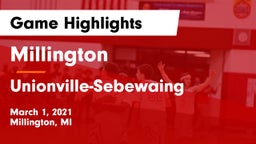 Millington  vs Unionville-Sebewaing  Game Highlights - March 1, 2021