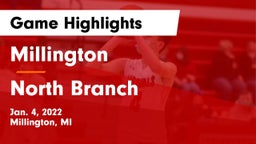 Millington  vs North Branch  Game Highlights - Jan. 4, 2022