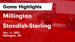 Millington  vs Standish-Sterling  Game Highlights - Jan. 11, 2022