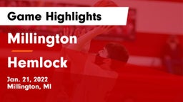 Millington  vs Hemlock  Game Highlights - Jan. 21, 2022