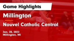 Millington  vs Nouvel Catholic Central  Game Highlights - Jan. 28, 2022