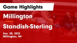 Millington  vs Standish-Sterling  Game Highlights - Jan. 20, 2023