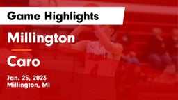 Millington  vs Caro  Game Highlights - Jan. 25, 2023