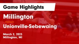 Millington  vs Unionville-Sebewaing  Game Highlights - March 2, 2023