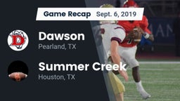 Recap: Dawson  vs. Summer Creek  2019