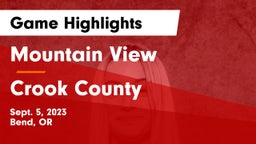 Mountain View  vs Crook County  Game Highlights - Sept. 5, 2023