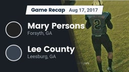 Recap: Mary Persons  vs. Lee County  2017
