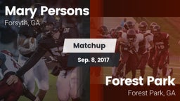 Matchup: Mary Persons HS vs. Forest Park  2017