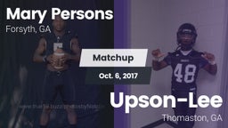 Matchup: Mary Persons HS vs. Upson-Lee  2017