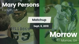 Matchup: Mary Persons HS vs. Morrow  2019