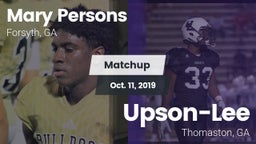 Matchup: Mary Persons HS vs. Upson-Lee  2019