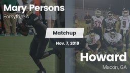 Matchup: Mary Persons HS vs. Howard  2019