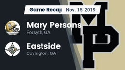 Recap: Mary Persons  vs. Eastside  2019