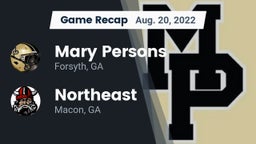 Recap: Mary Persons  vs. Northeast  2022