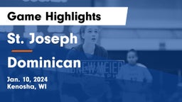 St. Joseph  vs Dominican  Game Highlights - Jan. 10, 2024