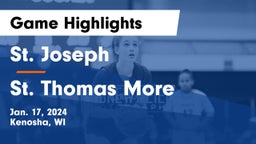 St. Joseph  vs St. Thomas More  Game Highlights - Jan. 17, 2024
