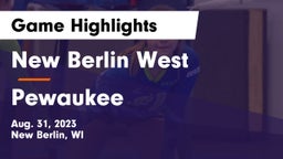 New Berlin West  vs Pewaukee  Game Highlights - Aug. 31, 2023