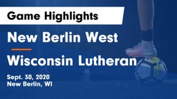 New Berlin West  vs Wisconsin Lutheran  Game Highlights - Sept. 30, 2020