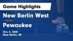 New Berlin West  vs Pewaukee  Game Highlights - Oct. 5, 2020
