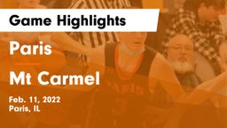 Paris  vs Mt Carmel Game Highlights - Feb. 11, 2022
