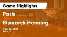 Paris  vs Bismarck-Henning  Game Highlights - Nov. 20, 2023