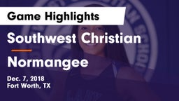 Southwest Christian  vs Normangee  Game Highlights - Dec. 7, 2018